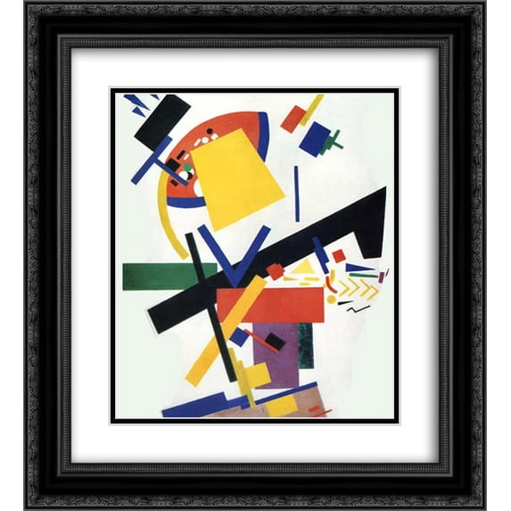 Kazimir Malevich 2x Matted 20x24 Black Ornate Framed Art Print 'Suprematism'