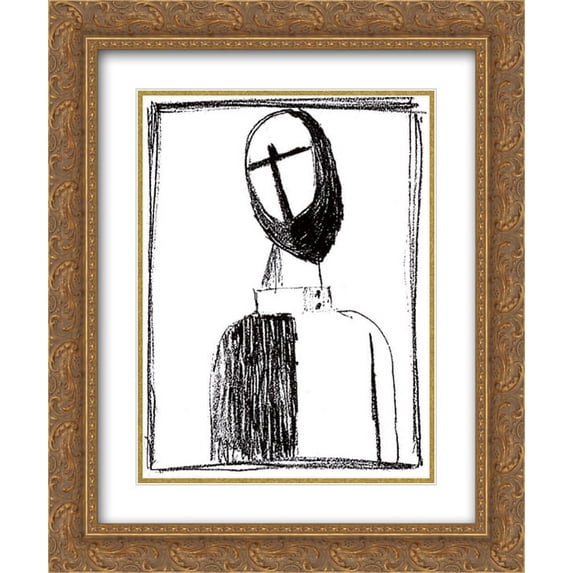 Kazimir Malevich 2x Matted 20x24 Gold Ornate Framed Art Print 'Mystic'