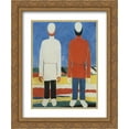 thumbnail image 1 of Kazimir Malevich 2x Matted 20x24 Gold Ornate Framed Art Print 'Two Male Figures', 1 of 2