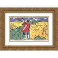 thumbnail image 1 of Kazimir Malevich 2x Matted 24x20 Gold Ornate Framed Art Print 'Sausage Maker Came to Lodz', 1 of 2