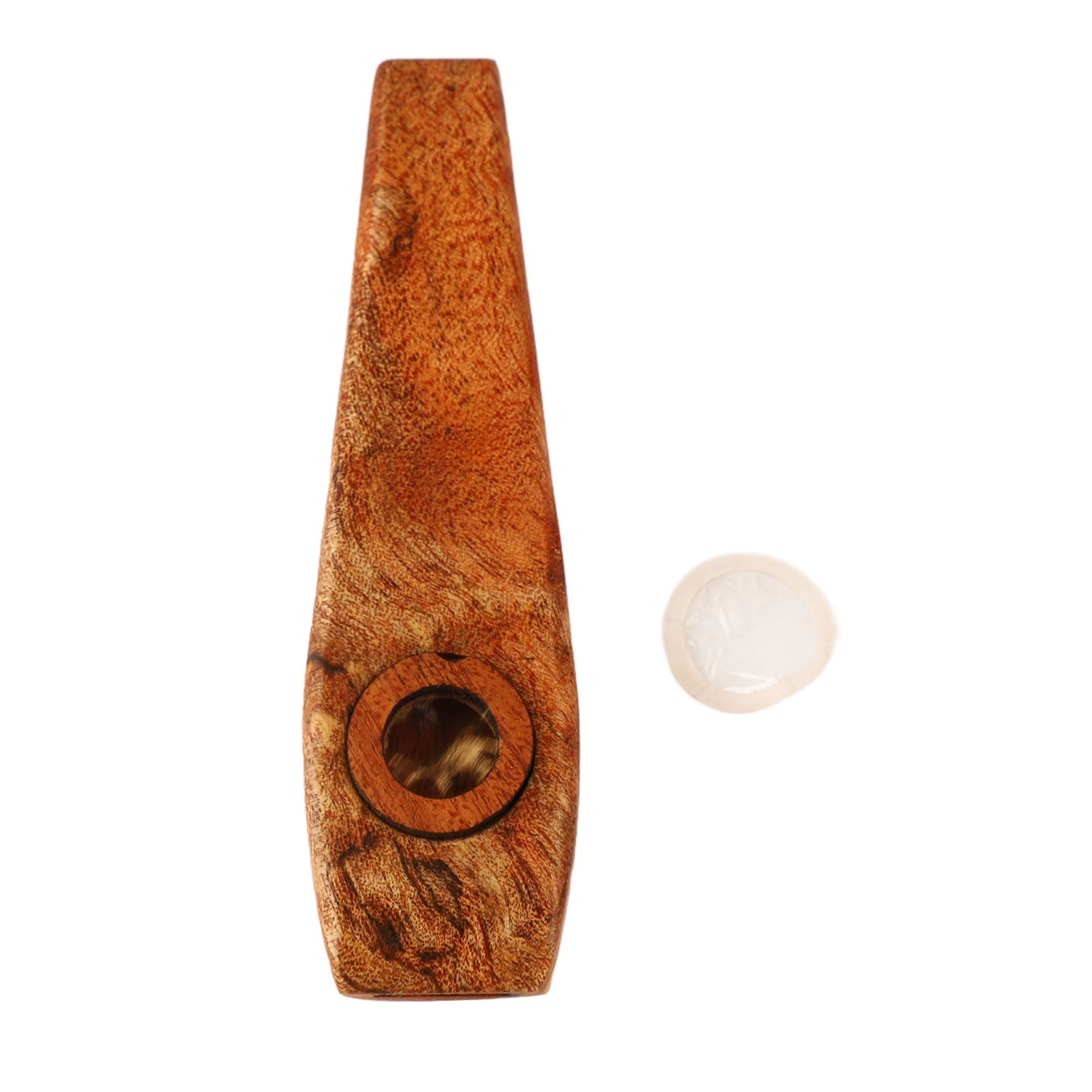 Kazoo Flute Maple Wood Flute Musical Wind Instrument with Diaphragm for