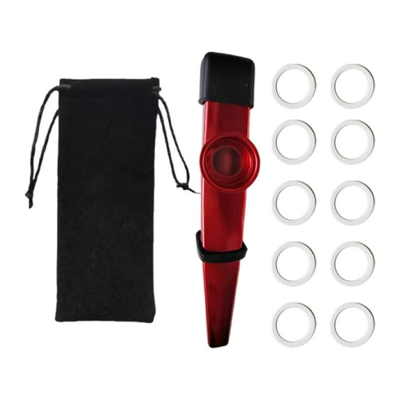 Kazoo Flute Music Toy Aluminum Alloy Portable with Storage Bag for Kids Party Music Classes
