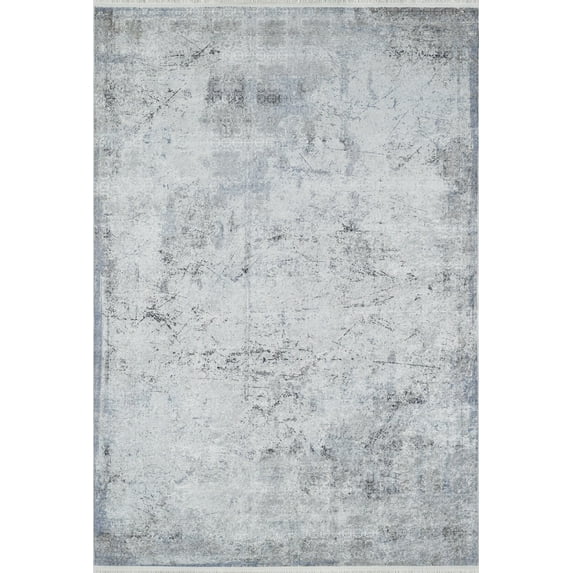 Kazvin Grey Modern Polyester Area Rugs for Living Room Washable Rugs Boho Moroccan Area Rug Soft Geometric Bohemian Carpet Distressed Indoor Rug for Bedroom Dining Room Office Nonslip Rug