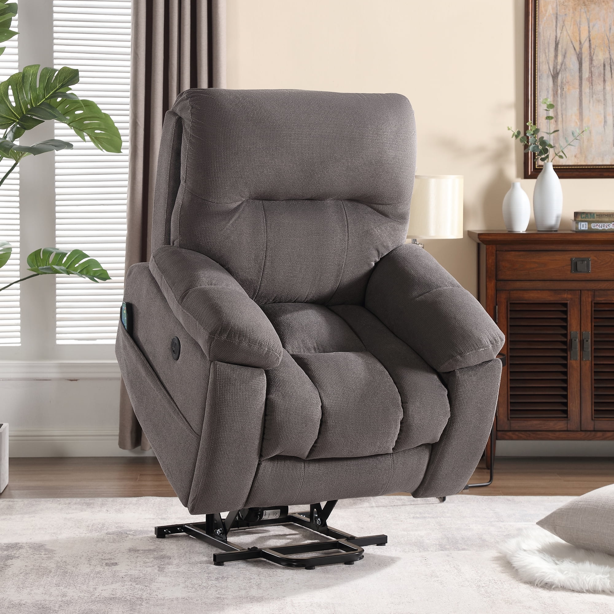 JONPONY Large Power Lift Recliner Chair with Massage and Heat for