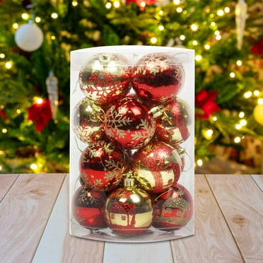 Kbndieu 16Pcs Christmas Tree Balls Ornaments for Xmas Christmas Tree 6cm/2.36" Shatterproof Christmas Tree Decorations Hanging Ball for Holiday Wedding Party Christmas Decorations on Clearance