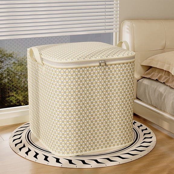 Kbndieu 220L Storage Bins with Lids & Reinforced Handles, Heavy Duty Clothes Storage Bags, Large Storage Basket Containers for Blanket, Comforter, Pillow, Bedding