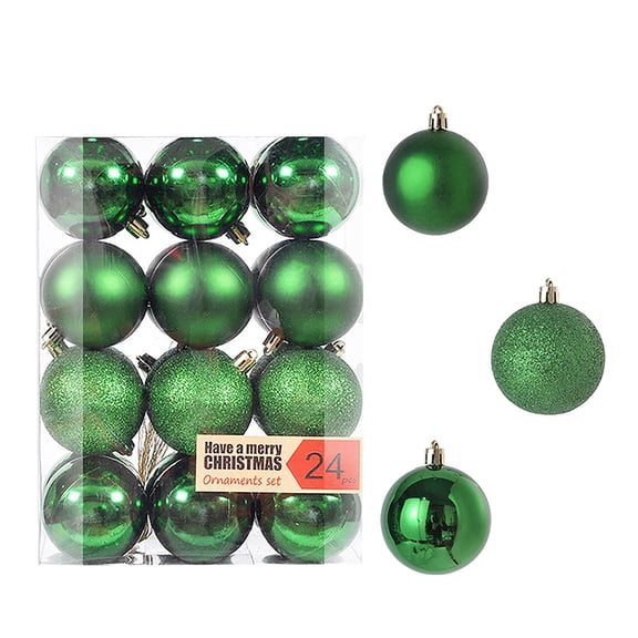 Kbndieu 24PCS Christmas Balls Ornaments for Christmas Tree Decorations, 1.18" Shatterproof Christmas Hanging Ornament Christmas Gifts for Holiday Wedding Party Decor Christmas Decorations Clearance