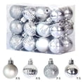 thumbnail image 1 of Kbndieu 24PCS Christmas Balls Ornaments, Silver Christmas Ornaments Set for Christmas Tree Decorations, Shatterproof Christmas Tree Ornaments Hanging Balls 40mm/1.57", 1 of 2