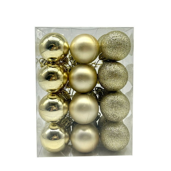 Kbndieu 24PCS Christmas Tree Balls Ornaments for Xmas Christmas Tree 30mm/1.18" Shatterproof Christmas Tree Decorations Hanging Ball for Holiday Wedding Party Christmas Decorations on Clearance