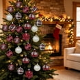 thumbnail image 1 of Kbndieu 24PCS Red Christmas Balls Christmas Tree Decorations Ornaments, Shatterproof Xmas Bulbs, Plastic Xmas Hanging Ornament Ball for Holiday Party Wreath Garlands Trees, 1 of 6