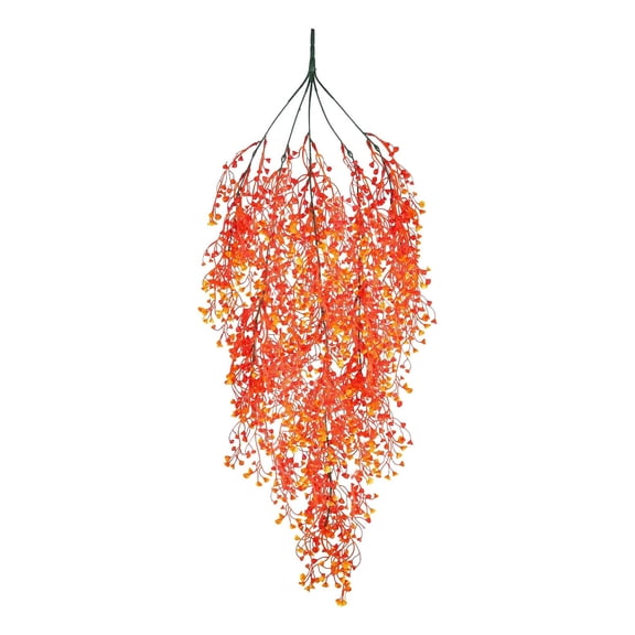 Kbndieu 2pcs Artificial Flowers Hanging Plants Fake Violet Flower for Outdoors, Spring Summer Outdoor Faux Plants for Garden Porch Patio Balcony Yard Wedding Decor