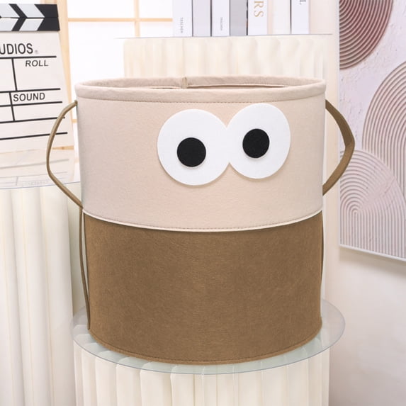 Kbndieu 34L Felts Cloth Laundry Hamper, Large Collapsible Laundry Baskets for Dirty Clothes or Toys with Handles, Clothes Hampers for Bedroom, Bathroom, Dorm, Laundry Room