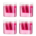 thumbnail image 1 of Kbndieu 4 Pack Colored Pencil Sharpener, 2 Holes Small Manual Pencil Sharpener with Lid for Classroom, Office, Home (Pink), 1 of 3