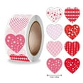 thumbnail image 1 of Kbndieu 500PCS Valentines Stickers, 8 Design Heart-shaped Sticker Roll, Valentines Mother Day Crafting Scrapbooking, Wedding Decor Envelopes Greeting Cards Boxes Valentines Day Gifts Seal Stickers, 1 of 1