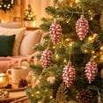 thumbnail image 1 of Kbndieu 5PCS Pinecone Christmas Balls, Rose Gold Christmas Tree Decorations Ornaments, Shatterproof Xmas Ornament Bulbs, Electroplated Hanging Ball Decor for Holiday Party Wreath Garlands Trees, 1 of 7