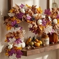 thumbnail image 1 of Kbndieu 6.5 Ft Fall Foliage Garland for Thanksgiving Decor Artificial Maple Leaf Hanging Autumn Vines Table Decorations Front Door Fall Decor for Home Wedding Party Mantle Fireplace Indoor Outdoor, 1 of 6