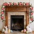 thumbnail image 1 of Kbndieu 6.5FT Easter Garland Artificial Floral Vine Hanging Rustic Spring Summer Flower Garland String for Mantle Arch Table Tree Farmhouse Wedding Spring Decoration, 1 of 6