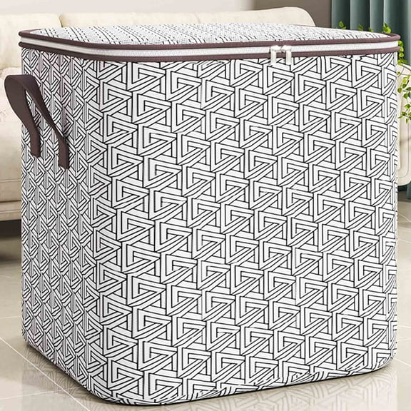 Kbndieu 80L Storage Bins with Lids & Reinforced Handles, Large Closet Organizers and Storage, Clothes Storage Basket Containers for Clothing, Sweater, Comforter, Bedding