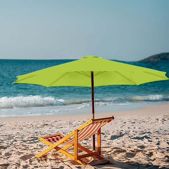 Kbndieu 9.8ft Beach Umbrella for Sand, Outdoor Portable Umbrella Replacement Canopy for 8 Ribs, Suitacse for Beach Patio Garden Pool Backyard on Clearance