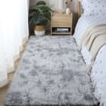 thumbnail image 1 of Moonsky Area Rugs for Bedroom Living Room, Fluffy Fuzzy Shag Rug Soft Plush Carpet, 1.6x5 Feet Indoor Washable Floor Rug for Room Dorm Home Decor (Gray) on Clearance, 1 of 6