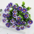 thumbnail image 1 of Kbndieu Artificial Flowers for Outdoors, Realistic Fake Flowers UV Resistant Artificial Plant, Faux Silk Bouquet Flowers for Outside Garden, Patio, Lawn Planter Decor (Purple), 1 of 7