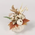 thumbnail image 1 of Kbndieu Artificial Pumpkin with Maple Leaves and Berries, Fall Pumpkin Decorations for Table Centerpiece, Thanksgiving and Halloween Decor Home Indoor Table, 1 of 7