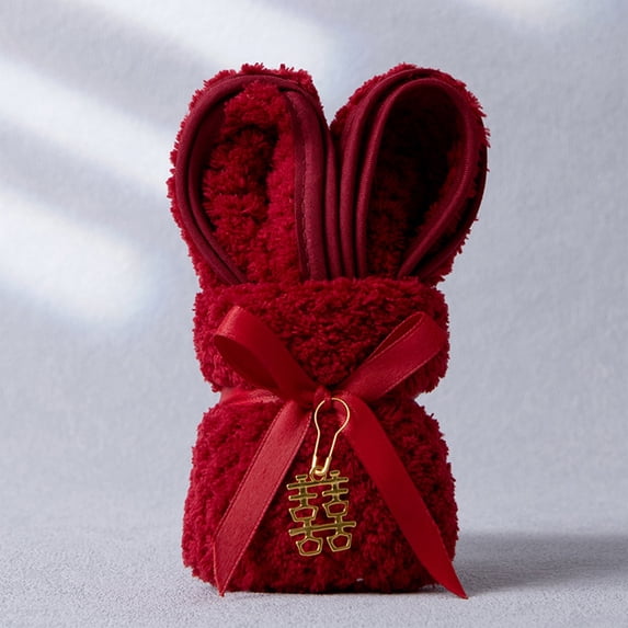 Kbndieu Bathroom Hand Towels for Easter Gifts, Easter Bunny Kitchen Towels with Ribbon Decorative, Rabbit Dish Towel for Hand Drying Cleaning Cooking Gift, Bathroom Home Decor