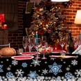 thumbnail image 1 of Kbndieu Black Christmas Tablecloth Rectangular Snowflake Winter Christmas Table Cloths Washable Seasonal Farmhouse Table Cover for Kitchen Dining Parties Christmas Table Decorations, 1 of 6