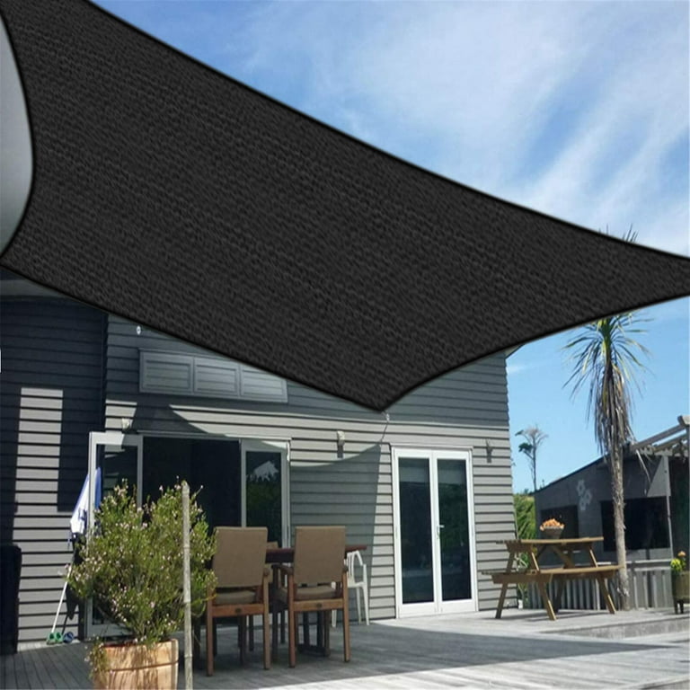 Kbndieu Black Shade Cloth 6.5' x 13' Rectangle, Outdoor Kbndieu Black Shade Cloth 6.5' x 13' Rectangle, Outdoor