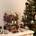 thumbnail image 1 of Kbndieu Brown Velvet Christmas Balls Ornaments, 30Pcs Flocked Shatterproof Christmas Tree Balls Bulk for Christmas Tree Decorations, Xmas Decorative Hanging Ornaments for Home Holiday Decor, 1 of 9