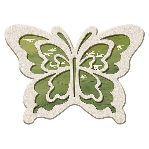 Kbndieu Butterfly Shaped Bath Rug Mat, Super Absorbent Non Slip Bathroom Rugs, Quick Dry, Washable Shower Floor Rugs, Bathroom Bathmat for Shower, Bathtub and Floor, Home Decor Accessories