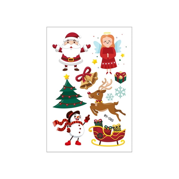 Kbndieu Christmas Candle Snowman Water Sticker Theme Activity Mood Candle Decoration Ultra Light Water Sticker Christmas Decorations Clearance