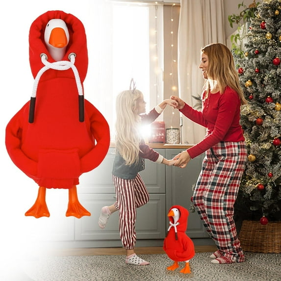 Kbndieu Christmas Desk Gooses Outfits Tabletop Gooses Accessory Mini Porch Gooses Costume Magnetic Gooses Statue Table Decor