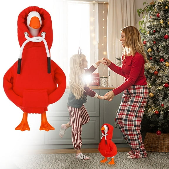 Kbndieu Christmas Desk Gooses Outfits Tabletop Gooses Accessory Mini Porch Gooses Costume Magnetic Gooses Statue Table Decor