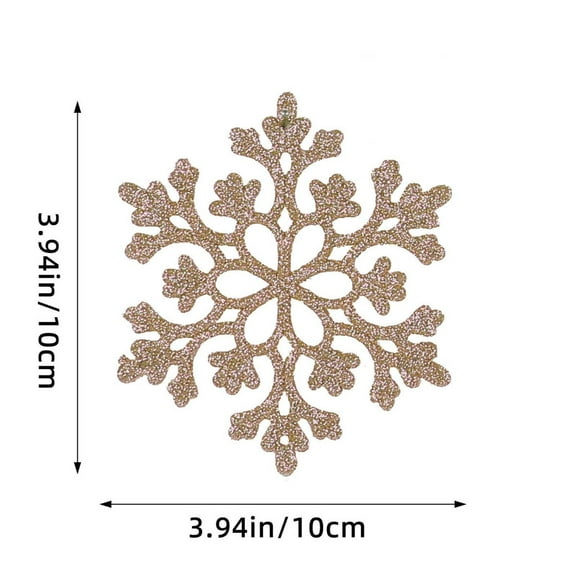 Kbndieu Christmas Ornaments for Tree 12Pcs Plastic Snowflake Pendant Christmas Tree Decorations Rhinestone Snowflake Christmas Hanging Ornaments Christmas Decor