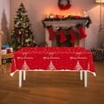 thumbnail image 1 of Kbndieu Christmas Tablecloth Rectangular Red Waterproof Christmas Table Cloth Washable Seasonal Table Cover Winter Farmhouse Table Decorations for Dining/Parties/Holiday, 1 of 6