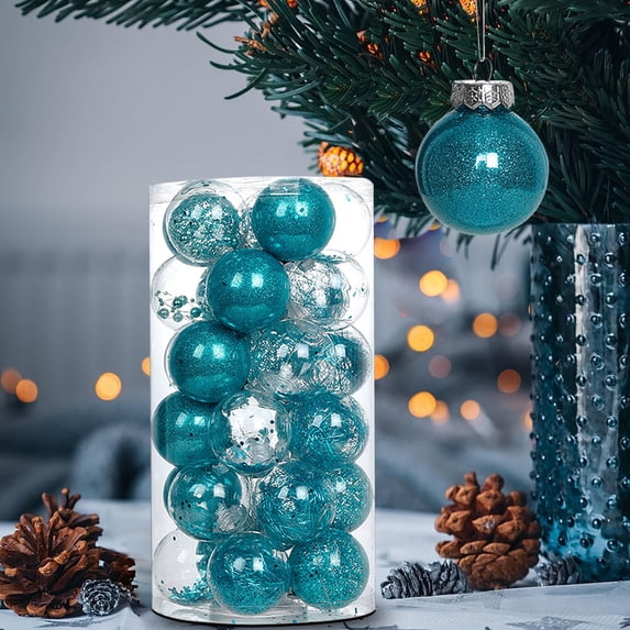 Kbndieu Christmas Tree Ornaments Set, 30PCS 60mm/2.36" Christmas Balls for Xmas Tree Decorations, Shatterproof Christmas Hanging Ornament for Holiday Wedding Party Christmas Decorations Clearance