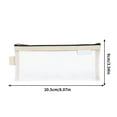 thumbnail image 1 of Kbndieu Clear Mesh Pencil Case Portable Zipper Pencil Pouch Stationery Organizer Pencil Bag Yellow, 1 of 2