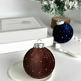 thumbnail image 1 of Kbndieu Coffee Velvet Christmas Ball Ornaments for Xmas Tree, 2.36" Shatterproof Flocked Christmas Tree Hanging Ornaments Xmas Ball Decoration for Wreath Garland Holiday Indoor Party, 1 of 6