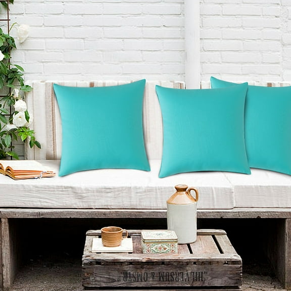 Kbndieu Decorative Outdoor Waterproof Pillow Covers, Solid Cushion Cases for Fall Patio Tent Couch Sofa Throw Pillow Covers 18x18 inch on Clearance