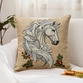 thumbnail image 1 of Kbndieu Decorative Pillow Covers 18x18 Inch, Horse Themed Throw Pillow Cover, Modern Farmhouse Home Decor Pillow Cases Sofa Cushion Cover for Couch, Bed, Bedroom, Living Room, 1 of 6