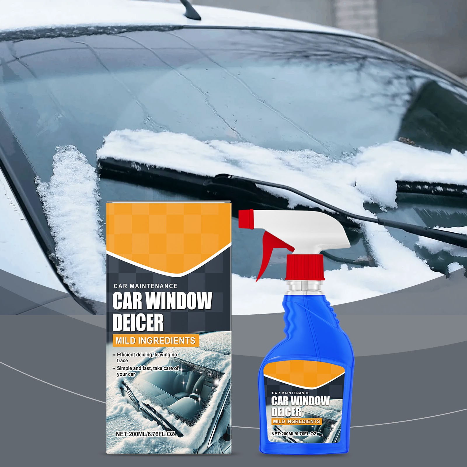 Kbndieu Deicer Spray for Car Windshield, 200ml Auto Window Cleaner ...