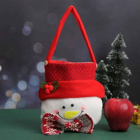 Kbndieu Drawstring Christmas Gift Bags, Xmas Gift Doll Bags, Reusable Tote Bags with Handle, Xmas Eve Candy Bags, Goodie Bags for Party Supplies, Party Favor Bags Christmas Bags on Clearance