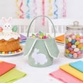 thumbnail image 1 of Kbndieu Easter Basket with Handle & Rabbit Ears, Easter Rabbit Print Tote Bags for Kids, Boys, Girls, Easter Egg Hunt Bucket for Easter Party Gifts Candy, 1 of 6