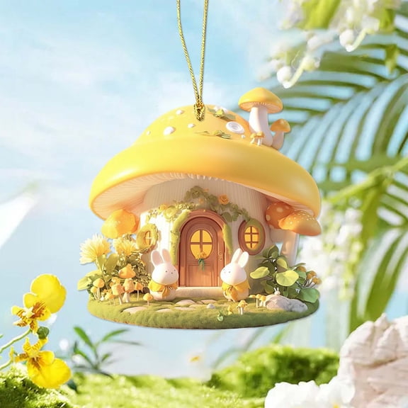 Kbndieu Easter Ornaments Easter Tree Decorations Hanging House Acrylic Easter Tree Ornaments for Home Party Spring Decor