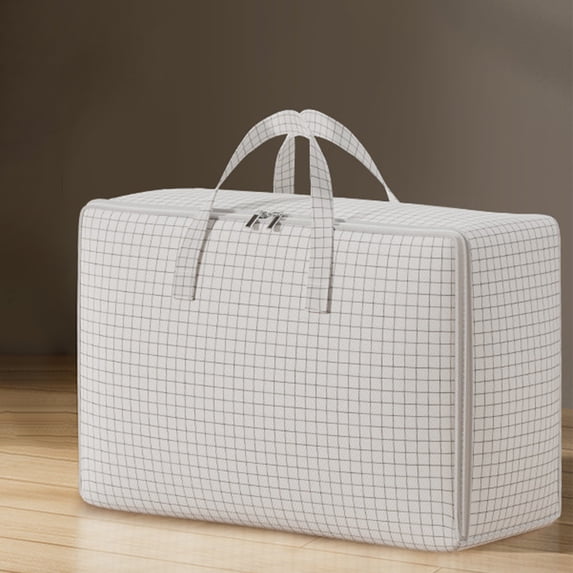 Kbndieu Extra Large Clothes Storage Bags, Heavy Duty Closet Organizers and Storage, Foldable Storage Containers with Reinforced Handle for Clothing, Blanket, Comforter, Pillow, Bedding