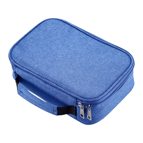 Kbndieu Extra Large Pencil Case, Zipper Pencil Pouch with Handle, Simple Sturdy Multifunctional Pencil Bag Box Stationery Organizer Pen Case Makeup Pouch