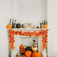 thumbnail image 1 of Kbndieu Fall Decor Garland, Faux Maple Leaves Rattan Hanging Garland with Berries, Fall Decorations for Home Mantel Fireplace Party Arch Halloween Thanksgiving Day Decorations, 1 of 6
