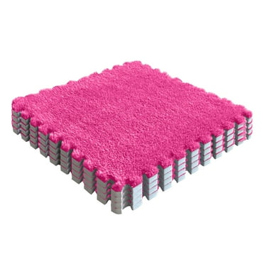Kbndieu Floor Mats Plush Puzzle Floor Mat Bedside Bedroom Bedside Carpet Home Living Room 1CM Thick Suede Foam Ground Mat