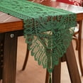 thumbnail image 1 of Kbndieu Green Lace Christmas Table Runner Seasonal Winter Xmas Holiday Kitchen Dining Table Decorations for Christmas Home Party Indoor Room Decor 13 x 72 Inch, 1 of 6